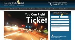 Desktop Screenshot of georgiatrafficticket.net